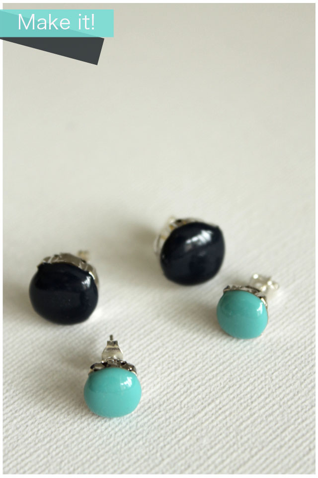 DIY Easy stud earrings Lotts and Lots Making the everyday beautiful