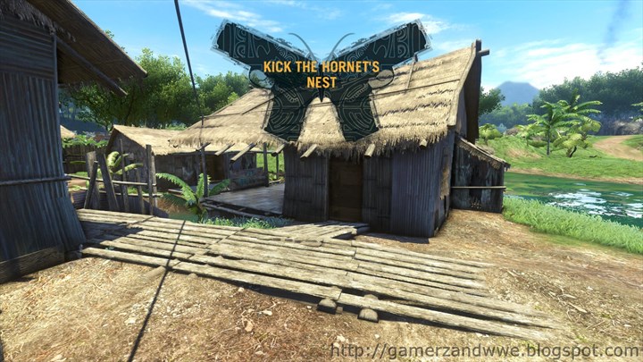 Far Cry 3: Kick the Hornet's Nest - Mission Objectives and Review The 13th level of Far Cry 3 known as Kick the Hornest's nest begins where the previous level left off. The goals of the level are quite simple as you continue your journey after you discover the man in white from the hallucinations experienced during a level at Citra's temple. Read on for the complete, Far Cry 3: Kick the Hornet's Nest Mission Objectives along with a few tips, pictures and videos from the level. Mission Objectives Enter the Shack and face off against the stranger Speak to Willis Set the Drug Crops on Fire. Locate and reach the fishing village. Eliminate the boat Talk to Willis once again. Tips/Mini Walkthrough *Enter the shack directly in front, If unable to find it locate it in badtown by fast travelling. *Pick up the flamethrower to go and set Vaas's drugs on fire and also his boat. *Head east until you reach a road that goes towards south, wield your flamethrower and set a few crops on fire. Pictures Video (Burn all the Crops) What are your thoughts about the Far Cry 3: Kick the Hornet's Nest - Mission Objectives and Review? The Beginning