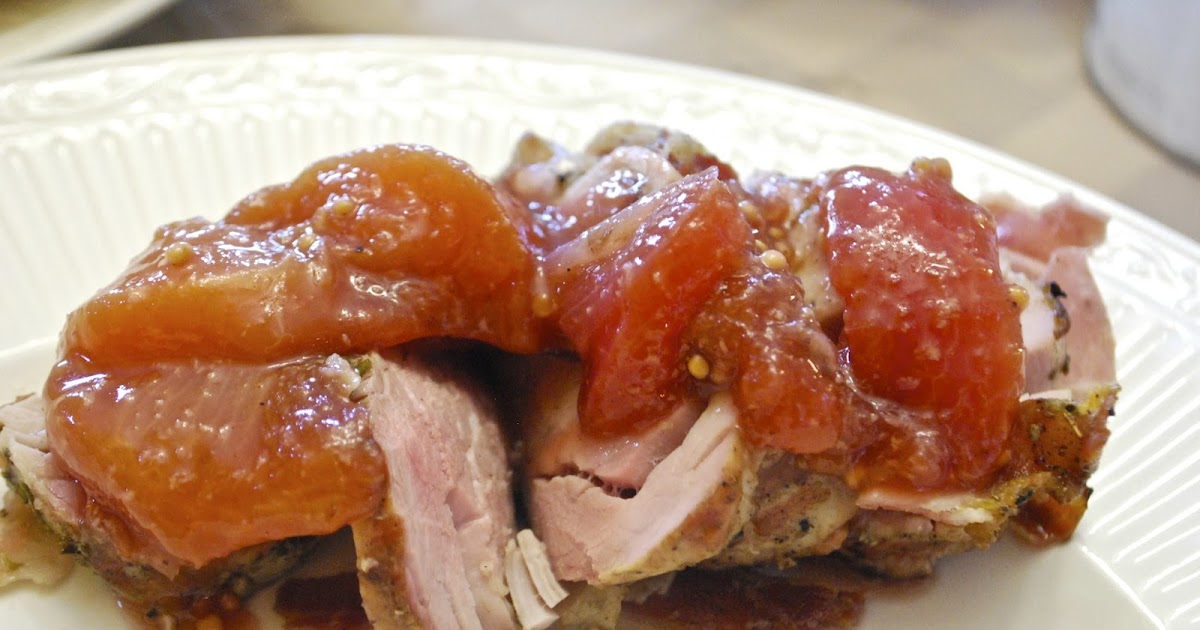 "Pointless" Meals Grilled Pancetta Wrapped Pork Tenderloin with Plum