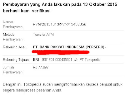 Verifikasi Pembayaran Tokopedia Verifikasi Pembayaran Tokopedia