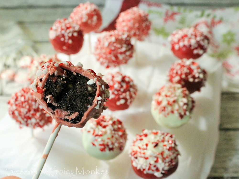 Sweet and Spicy Monkey Peppermint Chocolate Cake Pops