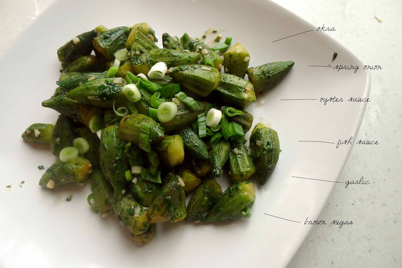 Happy Belly StirFried Okra with Oyster & Fish Sauce