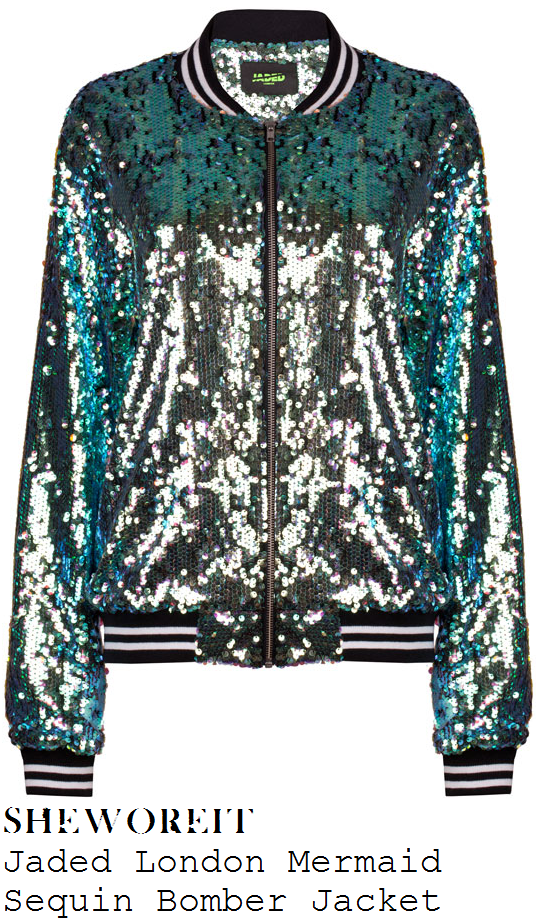taylor-swift-green-sequin-bomber-jacket-summertime taylor-swift-green-sequin-bomber-jacket-summertime