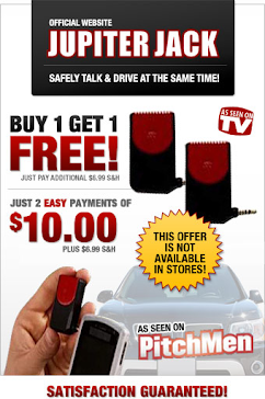 Jupiter Jack is a legal to drive, hand free cell phone plug ins it work with all providers, buy now