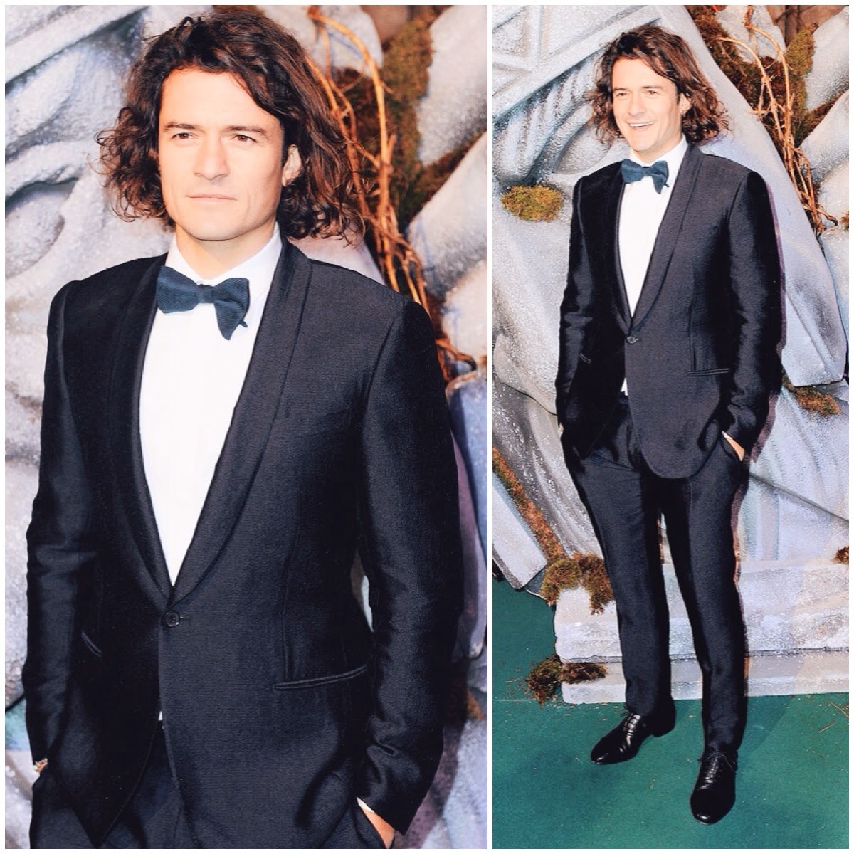Orlando Bloom wears Lanvin Pre Spring 2015 to world premiere of The Hobbit The Battle Of The Five Armies - London 1st December 2014