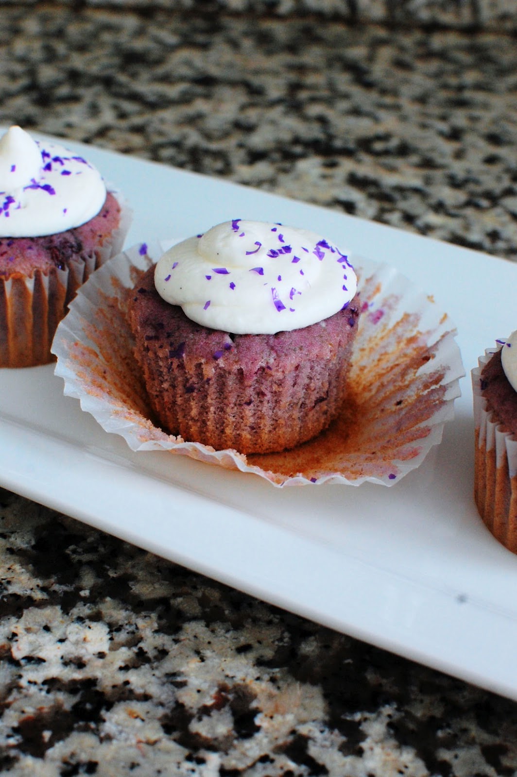 Roasted Blueberry Cupcakes | Beantown Baker