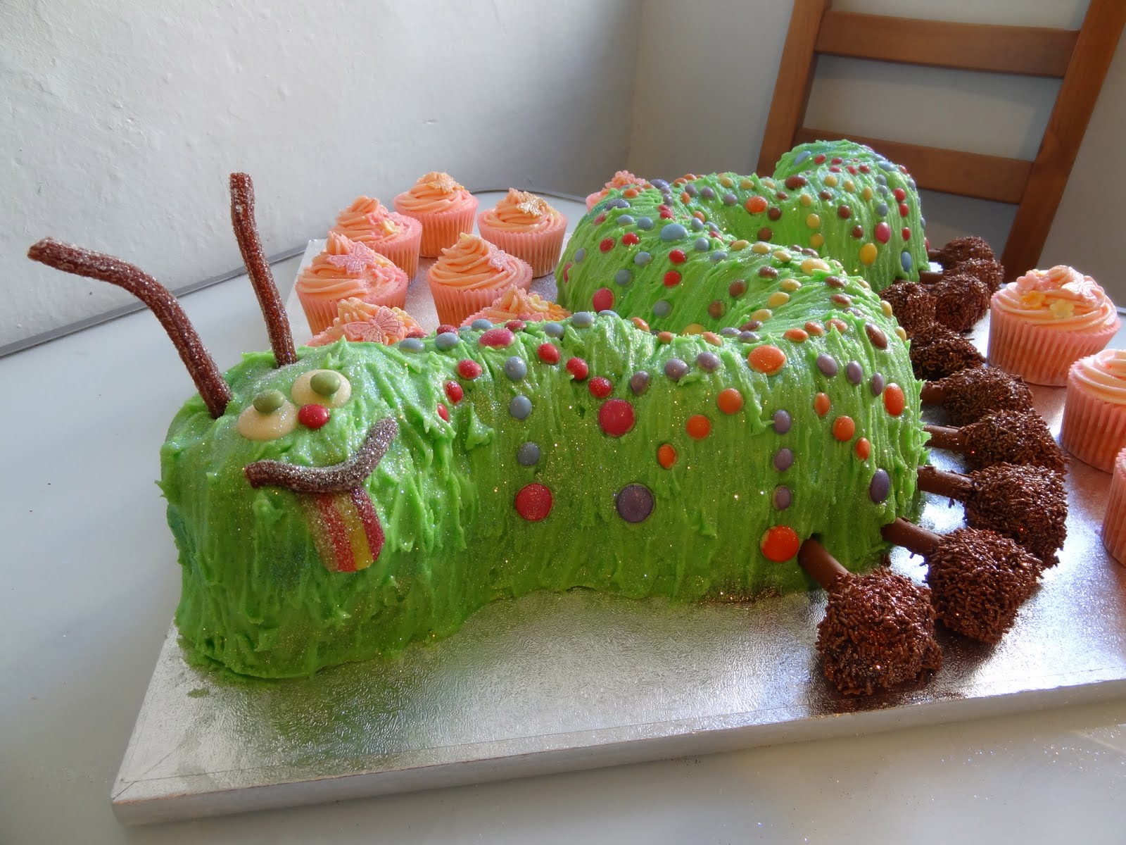 Adventures in Cake Caterpillar birthday cake