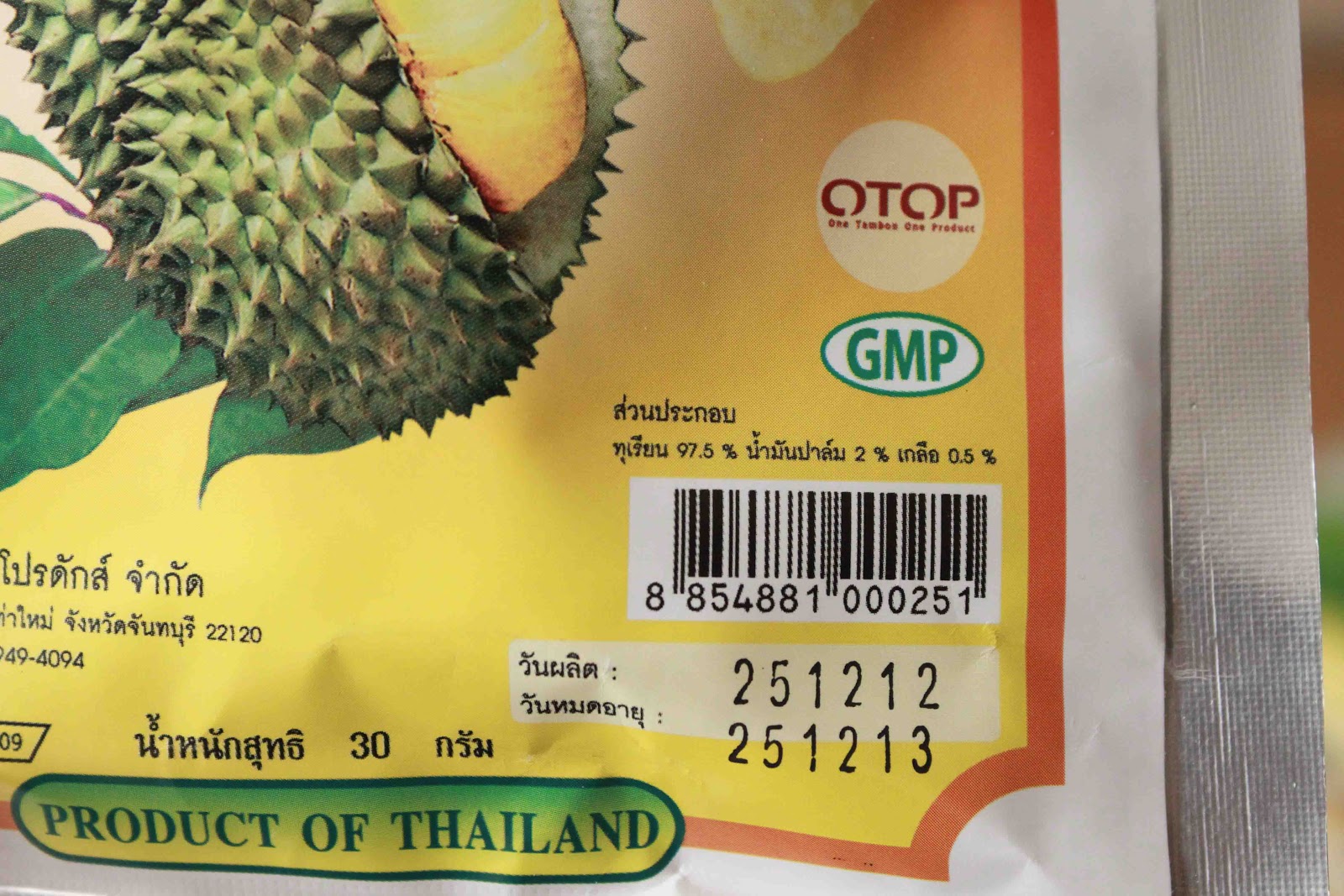 Simply Cooked Jackfruit and Durian Chips Snacks from Thailand