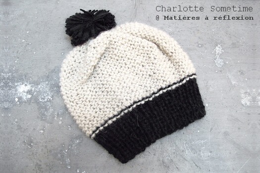bonnet à pompom laine Charlotte Sometime