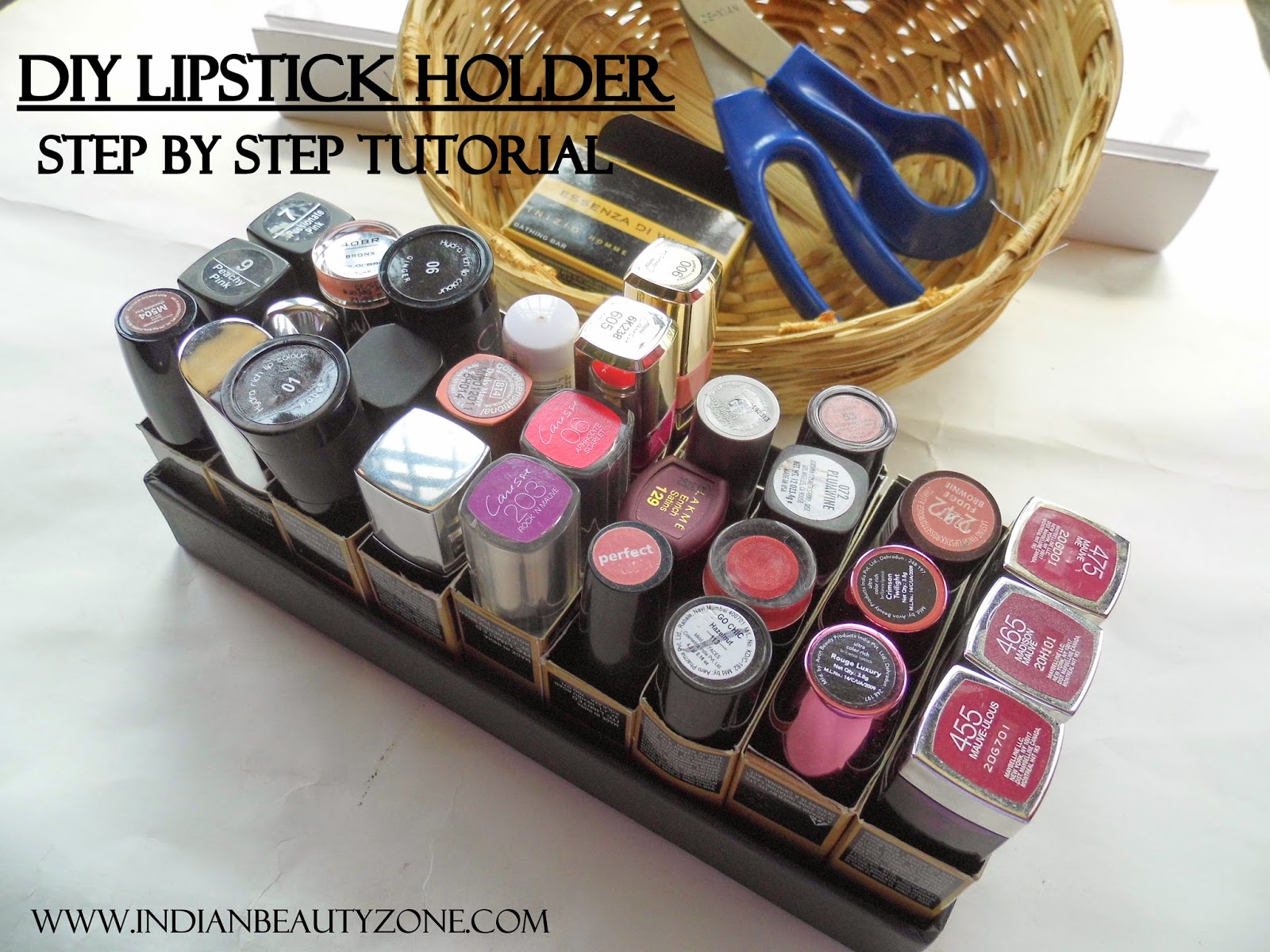 Indian Beauty Zone DIY Lipstick Holder Step by Step Tutorial