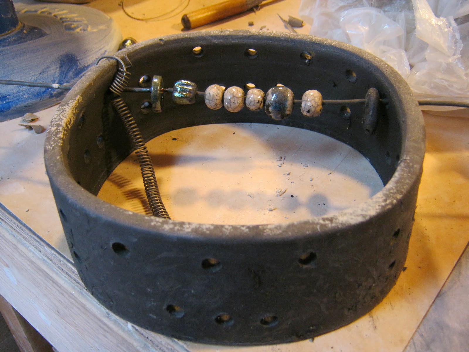 meesh's pottery How to Make a Bead rack for Raku Firing Sunday Ceramics