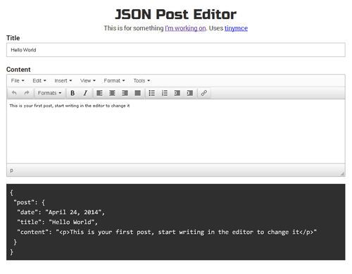 JSON-Post-Editor