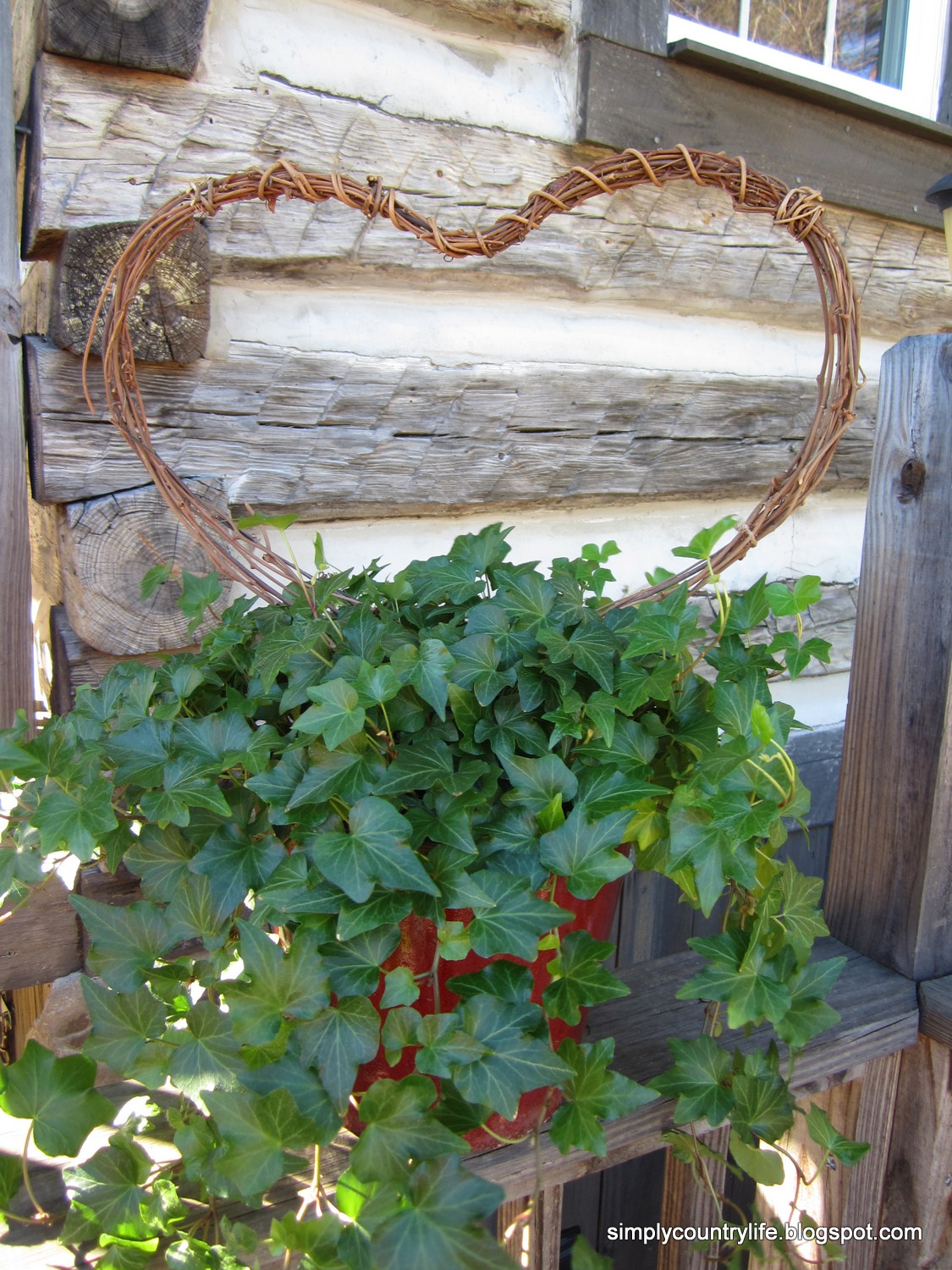 Simply Country Life Rustic Valentines Heart Shaped Topiary