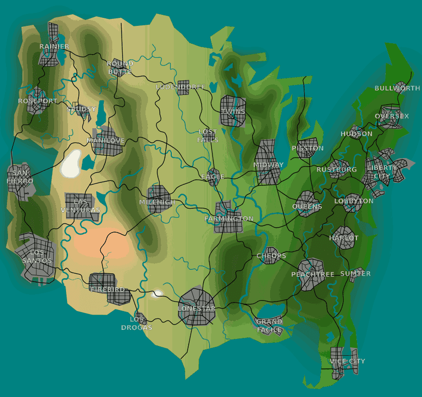 Gta Usa Map It would be an island like most GTA maps. The layout is Gta Usa Map Gta Usa Map Gta Usa Map It would be an island like most GTA maps. The layout is