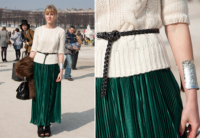 saia plissada acetinada