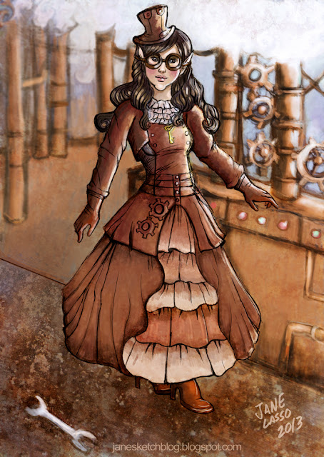 Dibujo en estilo steampunk