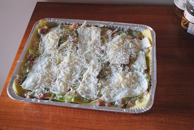 oggi lasagne zucchine e speck!