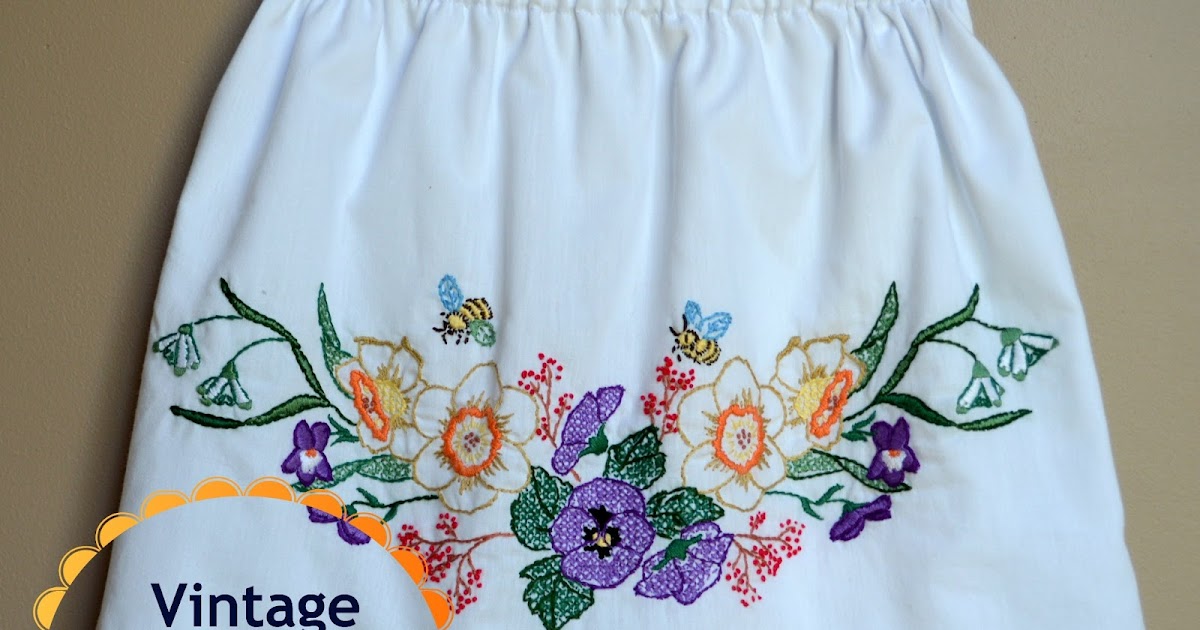 Vintage Pillowcase Skirt Tutorial Coffee+Thread