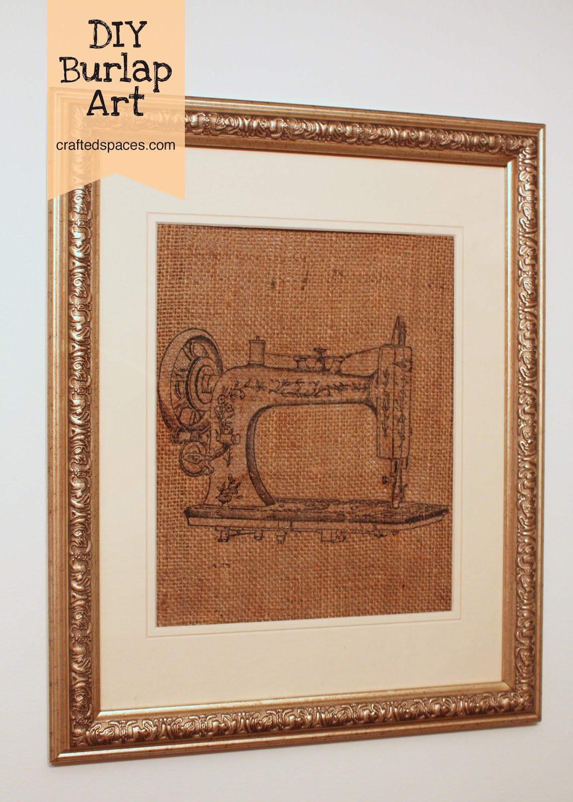 Crafted Spaces DIY Burlap Art