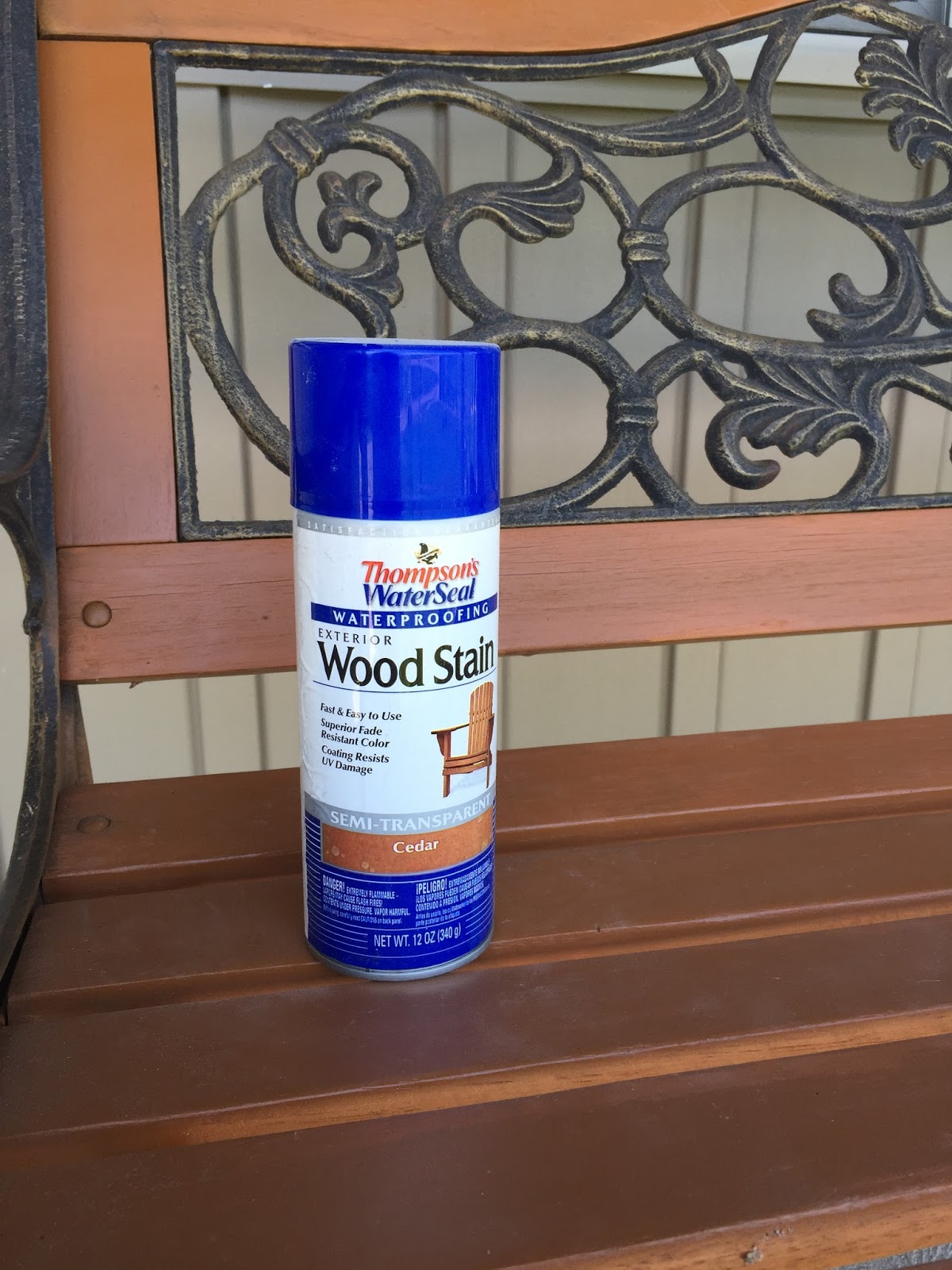 How to Restore an Old Park Bench with Spray Stain A Vision to