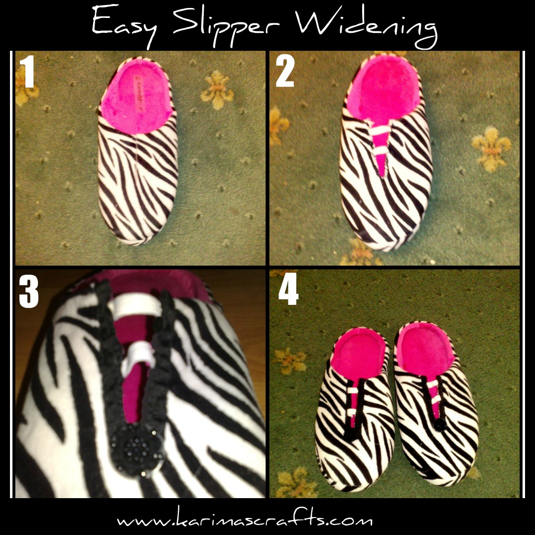 Karima's Crafts Widening Slippers Tutorial