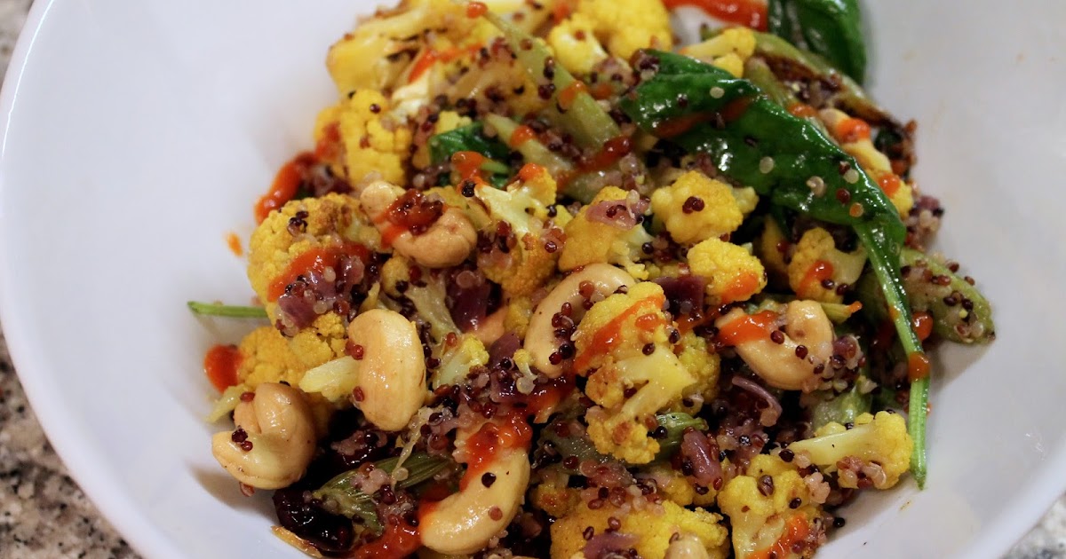 Cook In / Dine Out CurryRoasted Cauliflower and Celery Quinoa Bowl