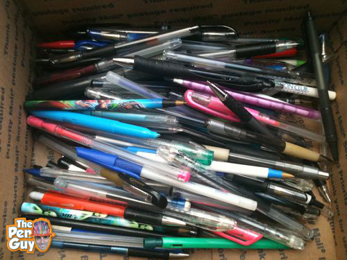Donated used pens from Sharon Hill, PA - Anjoli S.