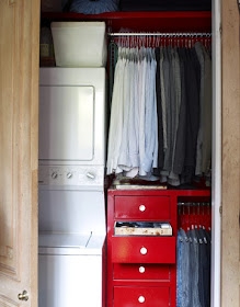 small space closet laundry combined storage