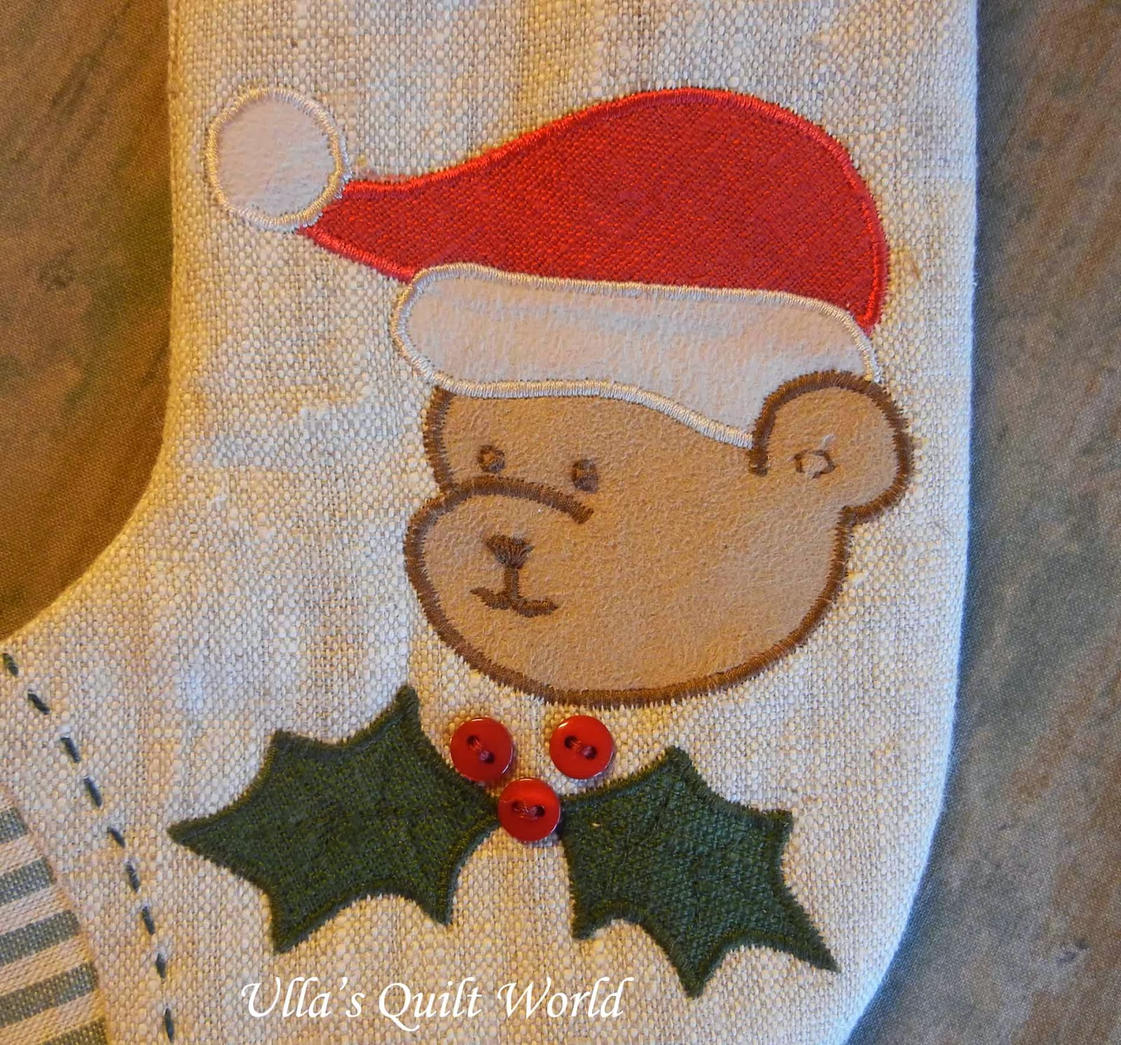 Ulla's Quilt World Christmas sock quilt