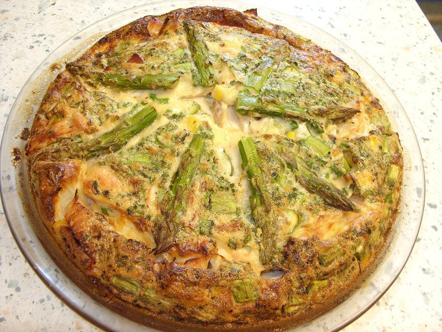 Jenny Eatwell's Rhubarb & Ginger Turkey & Asparagus Impossible Quiche