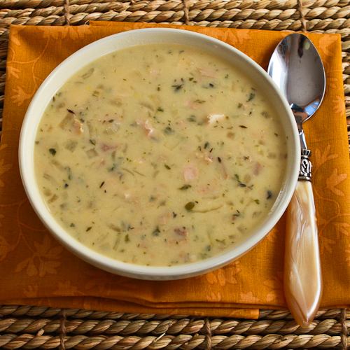 Recipe for Greek EggLemonRice Soup with Thyme (Avgolemono Soup