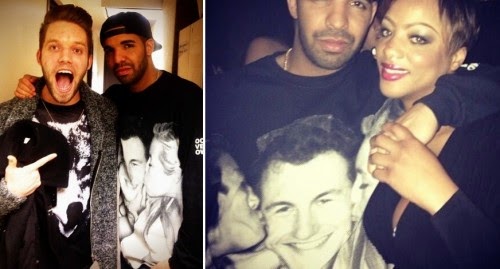 Drake wearing a Johnny Manziel shirt