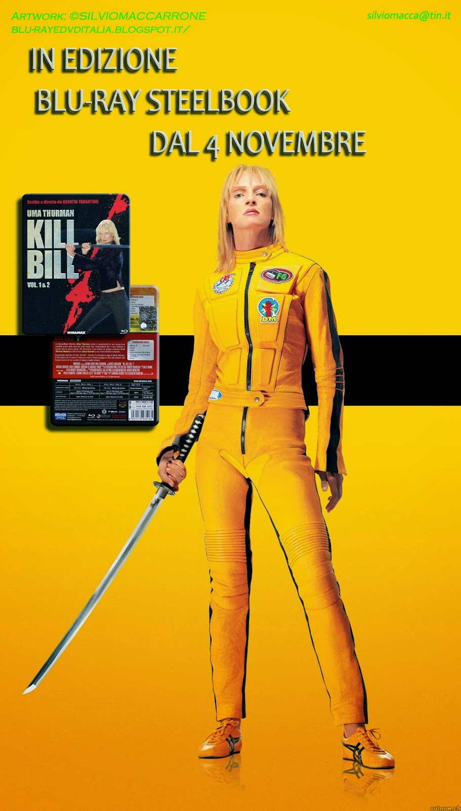 Bluray & Dvd Italia Kill Bill Volume 1&2. In Bluray Limited Edition Steelbook dal 04 novembre
