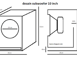 skema ukuran box speaker 10 inch