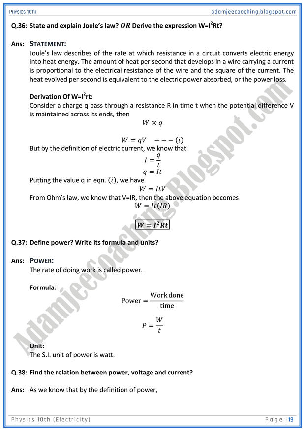 electricity-question-answers-physics-10th