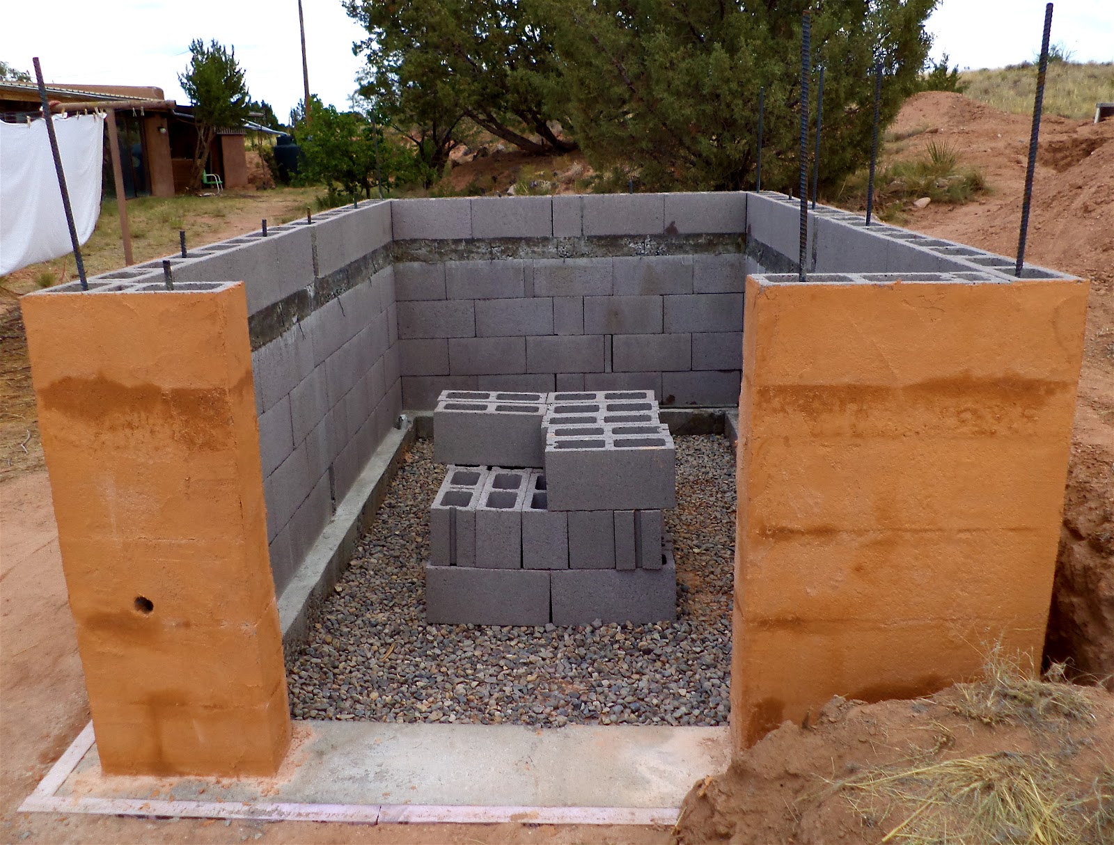 Alt. Build Blog: Building A Well House #2: Dry Stack Cement Block