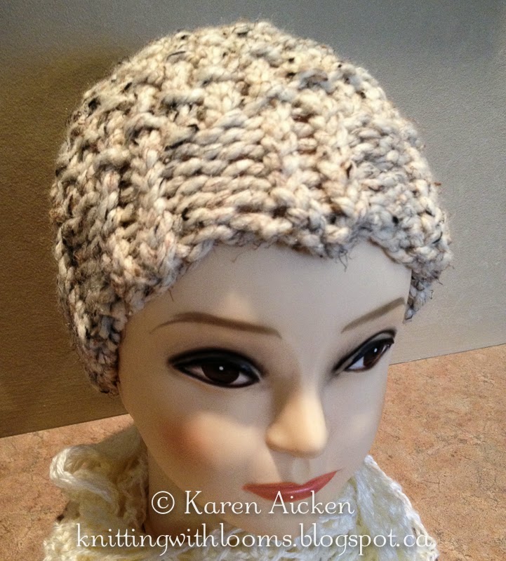 Knitting With Looms Oatmeal Spiral Hat