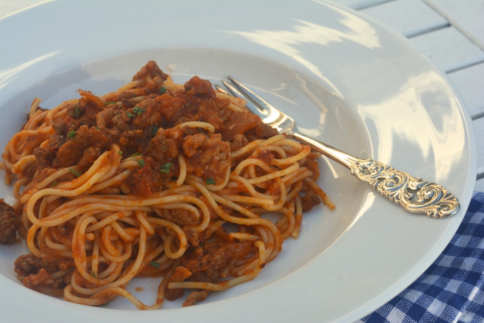 Bilde Av Spicy Spaghetti Med Kjøttdeig