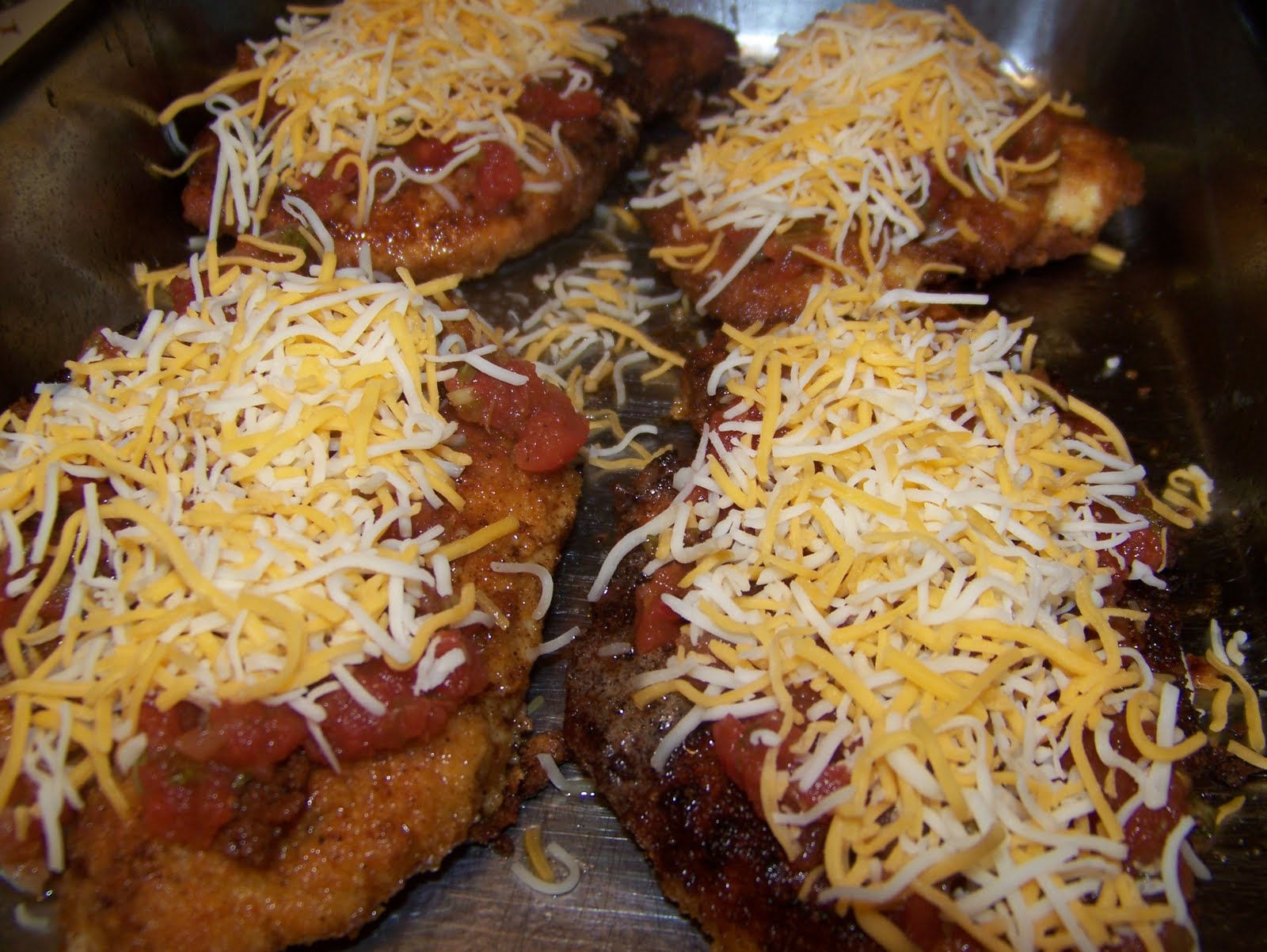 Ginny's Low Carb Kitchen Mexican Fried Chicken Breast and "Rice"