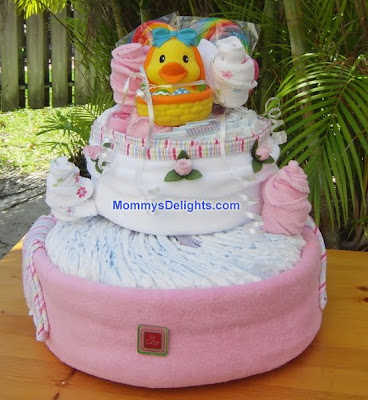 pink diaper cake pink diaper cake