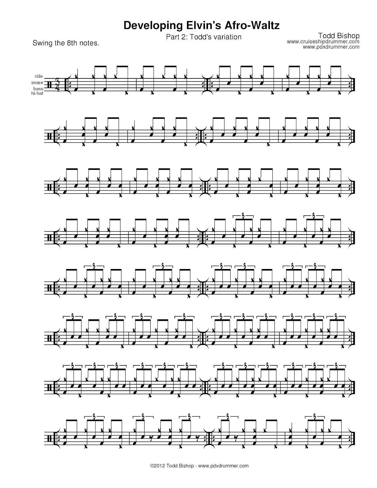 afro blue lead sheet