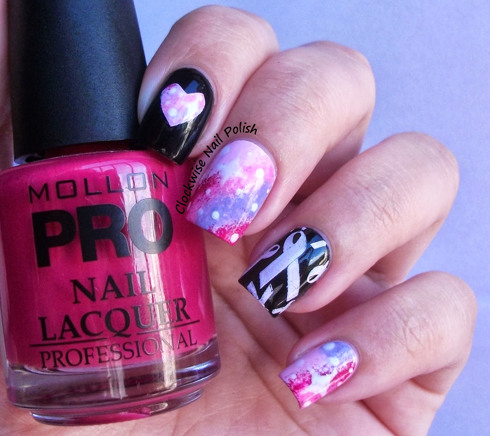 The Clockwise Nail Polish Pink Nails for Breast Cancer Awareness