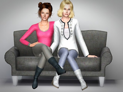 My Sims 3 Blog: Caki Boots for Teens by Juliana