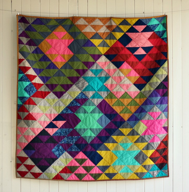 Modern Prism Quilt Blue Elephant Stitches