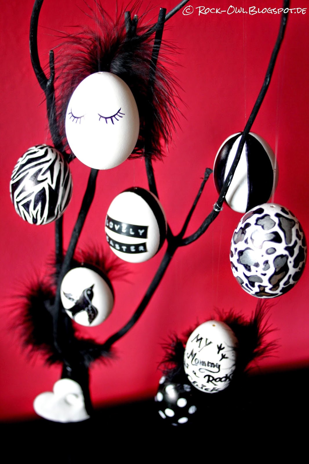 Rock and owl: my mommy is a rock chick: ostern schwarz weià â¥