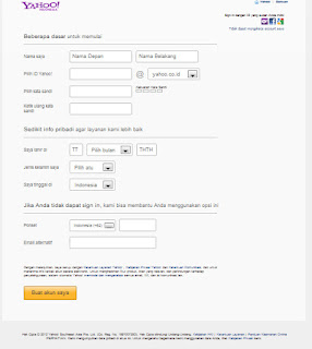 form pendaftaran email yahoo