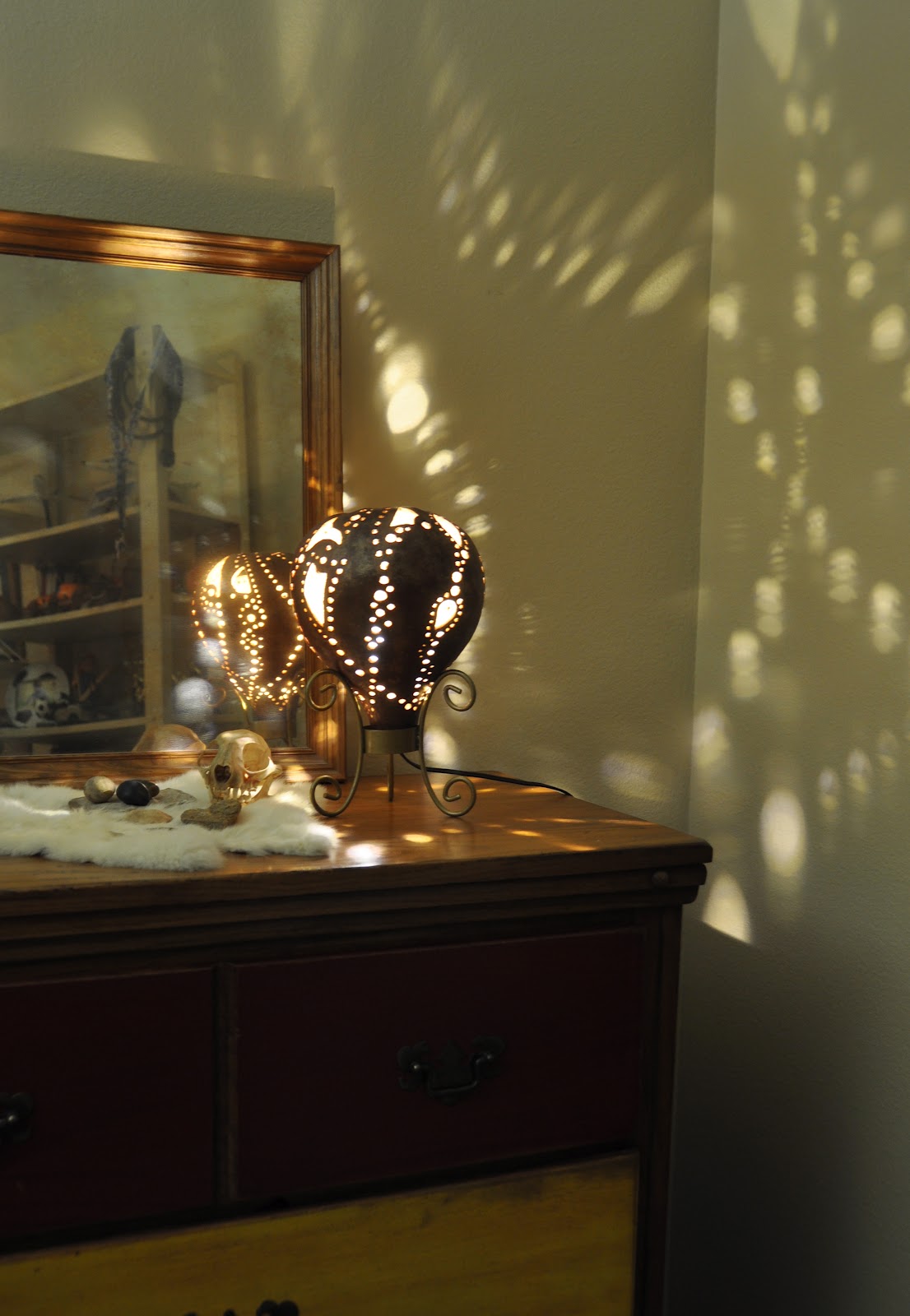 gourd lamp by geri gourd lights