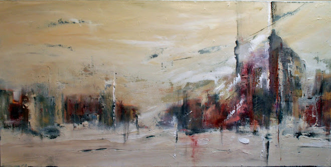 Skyline Reflection 24x48 Oil on Canvas