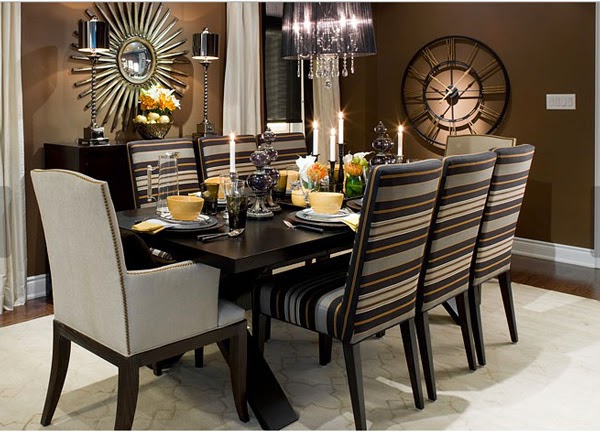 Sillas comedor elegantes: color naranja para el comedor ... Comedores color plata