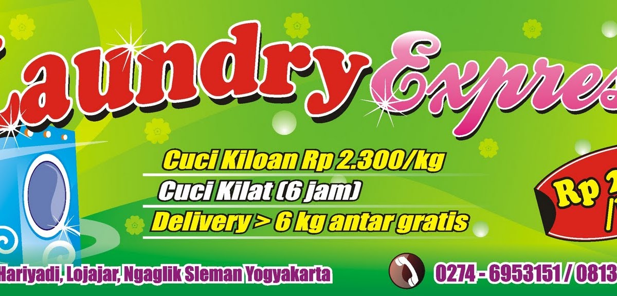kontakmatagrafis banner laundry express